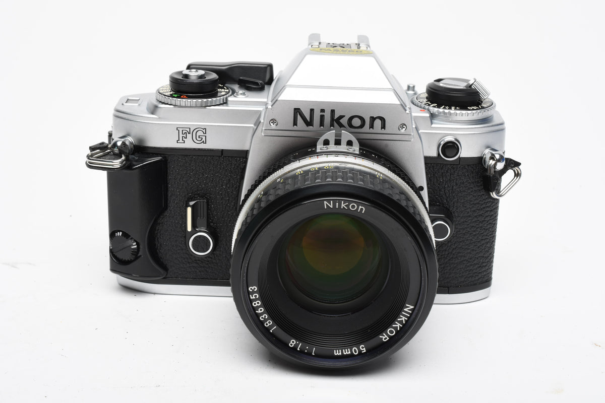 Nikon FG 35mm SLR w/Nikkor 50mm f1.8, New seals, Mint-