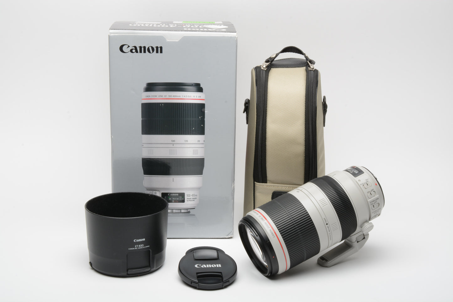 Canon EF 100-400mm f4.5-5.6L IS II USM Telephoto zoom lens, boxed, USA, Mint!