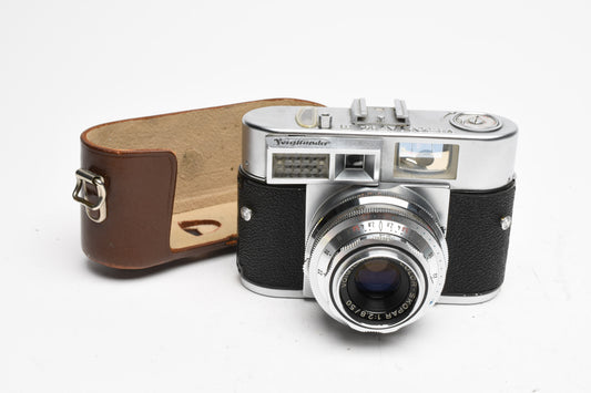 Voigtlander Vitomatic IIa 35mm Rangefinder Camera w/50mm f2.8 Color Skopar, Display/Parts