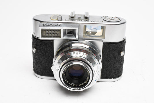 Voigtlander Vitomatic IIa 35mm Rangefinder Camera w/50mm f2.8 Color Skopar, Display/Parts