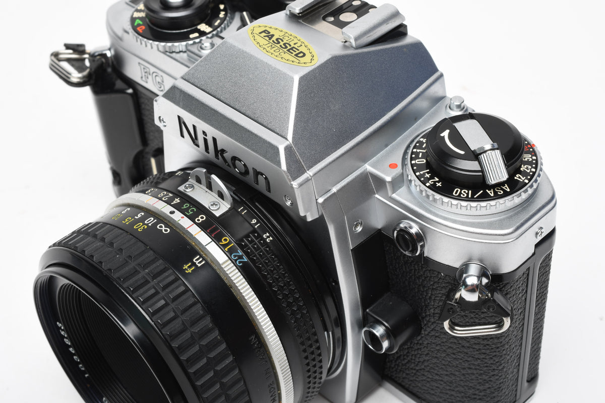 Nikon FG 35mm SLR w/Nikkor 50mm f1.8, New seals, Mint-
