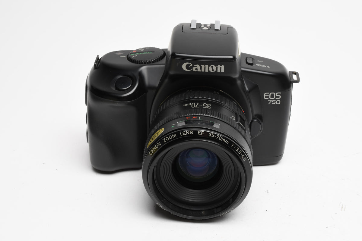 Canon EOS 750 35mm SLR w/35-70mm f3.5-4.5 Zoom Lens, Strap