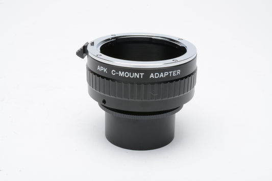APK to C Mount adapter (Pentax K Mount to C Mount), Mint- Condition