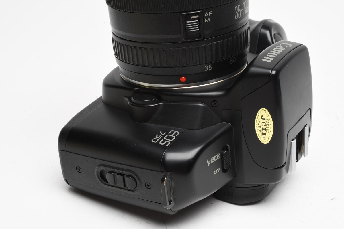 Canon EOS 750 35mm SLR w/35-70mm f3.5-4.5 Zoom Lens, Strap