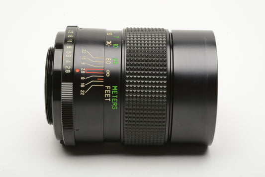 Vivitar 135mm f2.8 telephoto portrait  lens M42 Mount, Caps, Sky filter