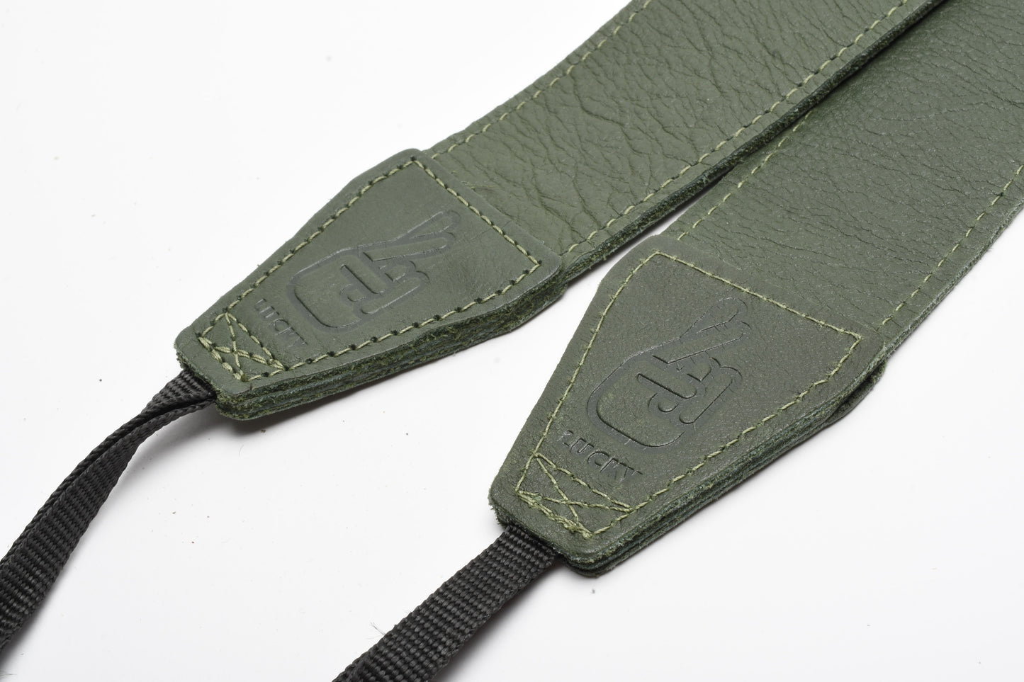 Lucky 2" leather quality camera strap (Olive green), Nice!