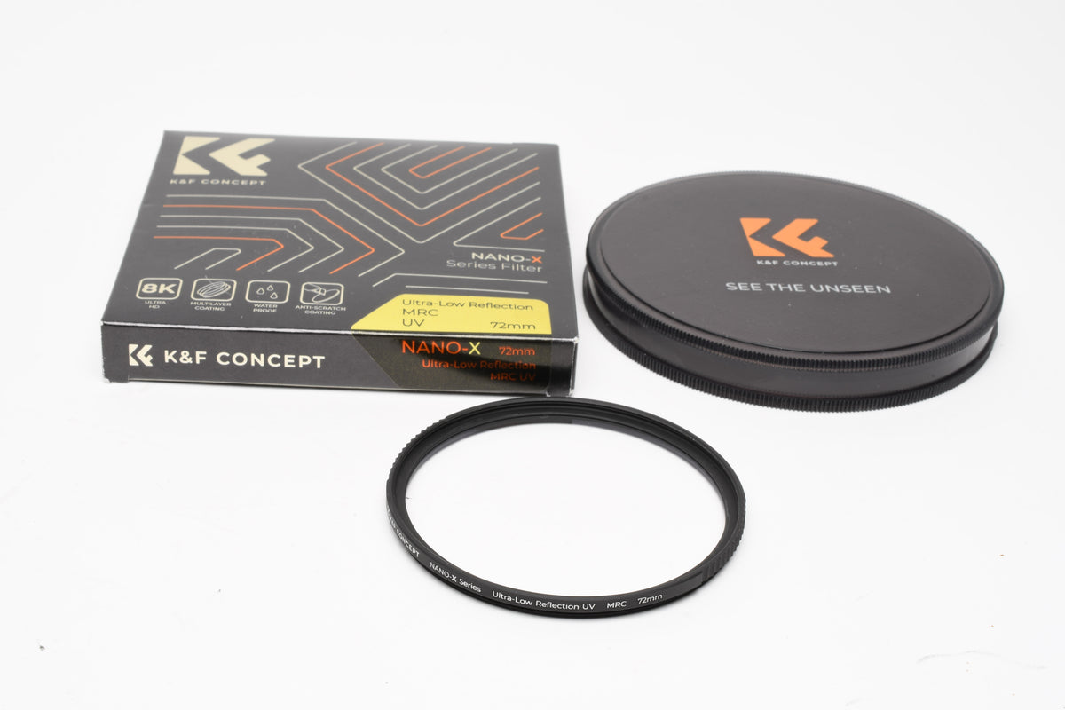 K&F Concept Nano-X Series Filter 72mm MRC UV w/Box, Jewel Case