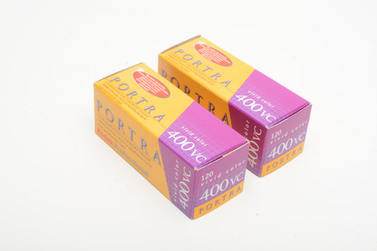 2X rolls Kodak Portra 400 ASA VC 120 Film C41 - Expired, Cold Stored