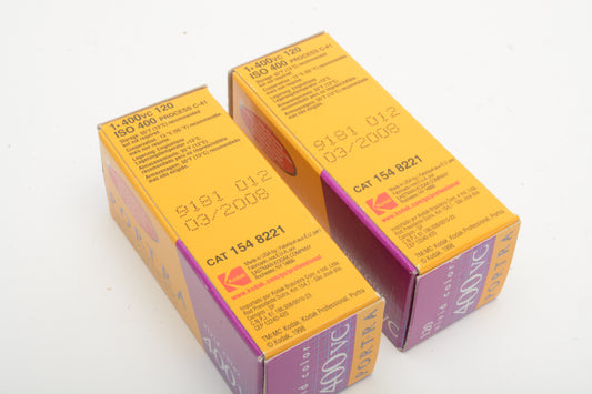2X rolls Kodak Portra 400 ASA VC 120 Film C41 - Expired, Cold Stored