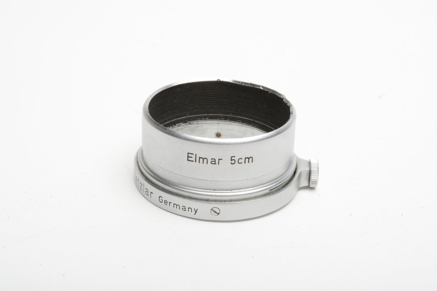 Leica Ernst Leitz Wetzlar lens hood shade for Elmar 5cm lens (Chrome)