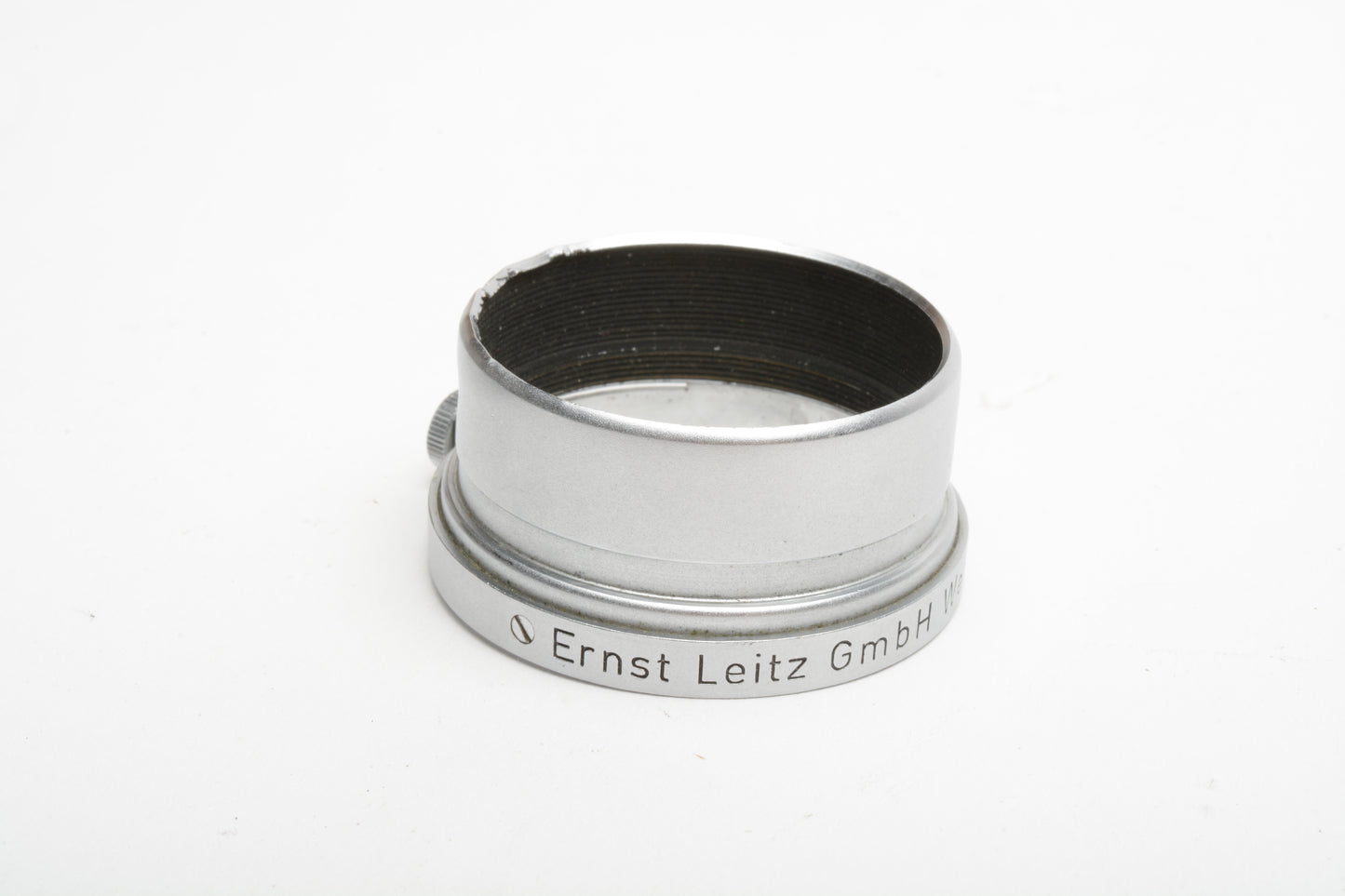 Leica Ernst Leitz Wetzlar lens hood shade for Elmar 5cm lens (Chrome)