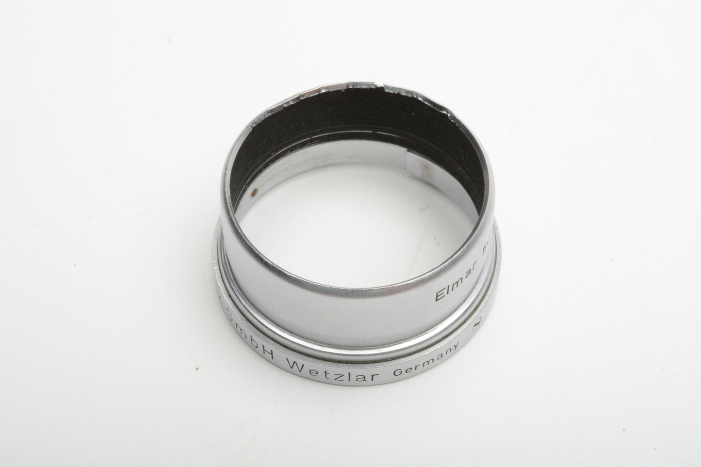 Leica Ernst Leitz Wetzlar lens hood shade for Elmar 5cm lens (Chrome)