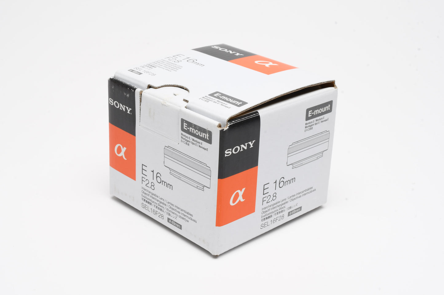 Sony 16mm f2.8 SEL16F28 wide angle E-mount lens, caps, boxed, Mint
