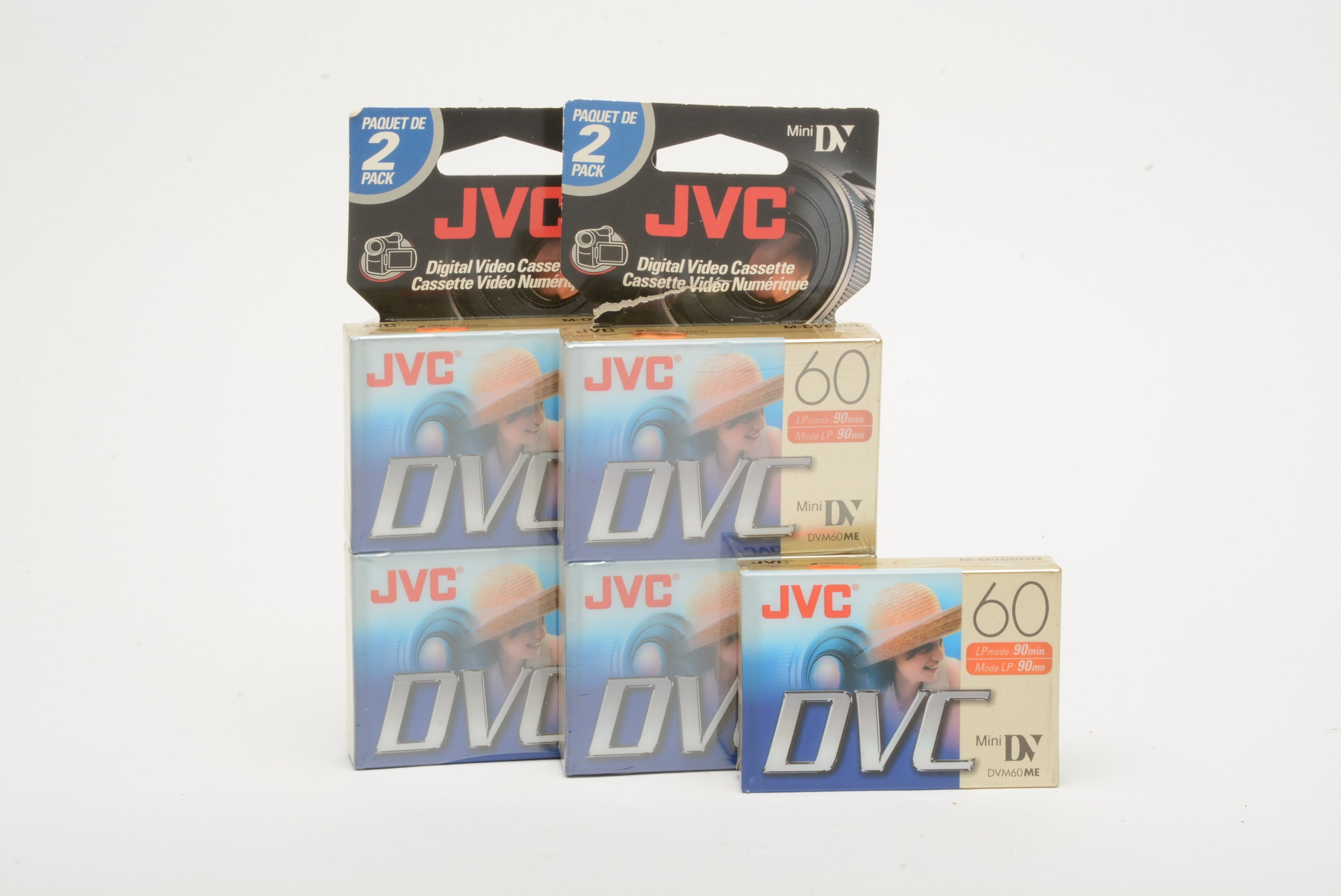 5X JVC Mini DV cassettes DVM60ME, new, sealed – RecycledPhoto