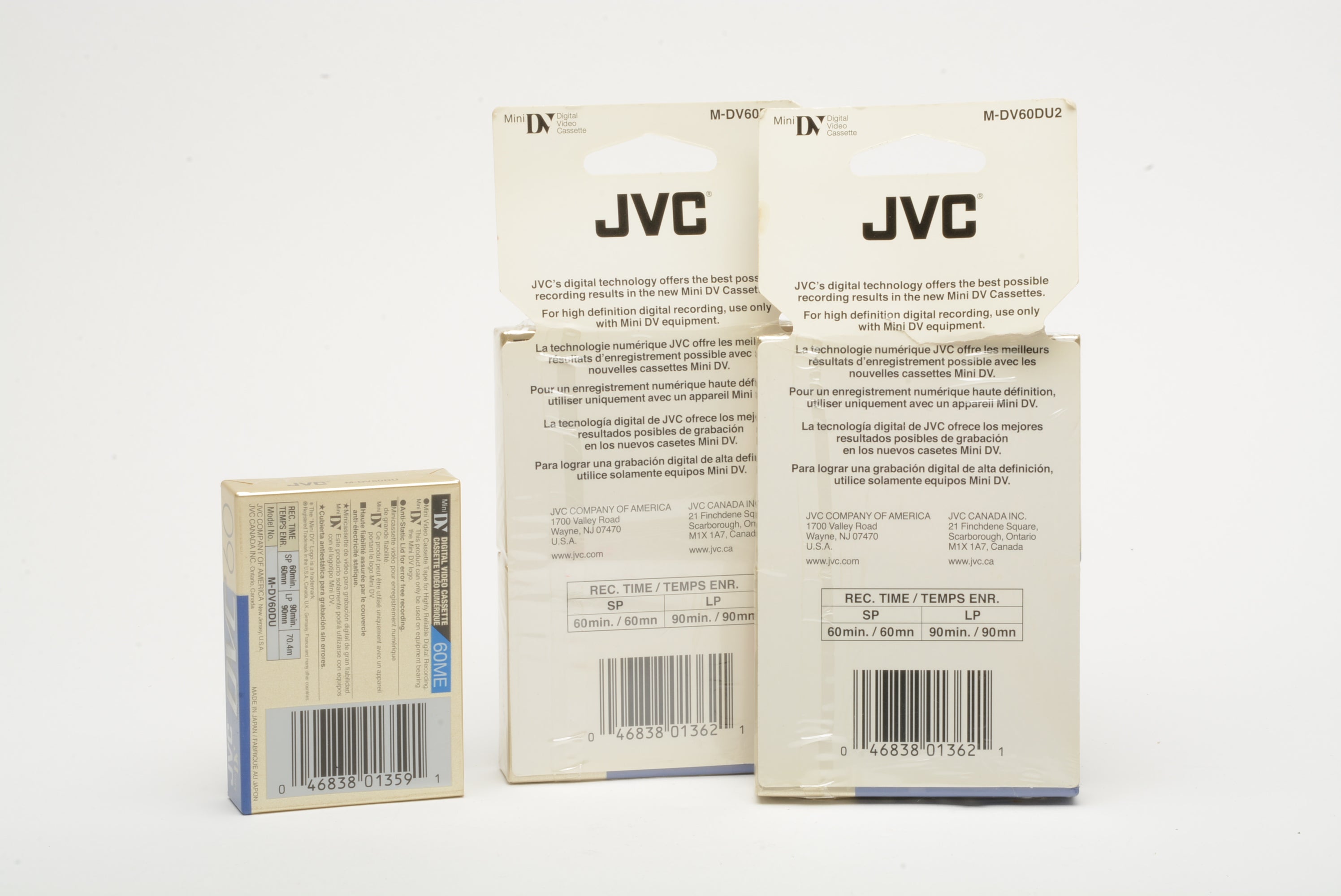 5X JVC Mini DV cassettes DVM60ME, new, sealed – RecycledPhoto