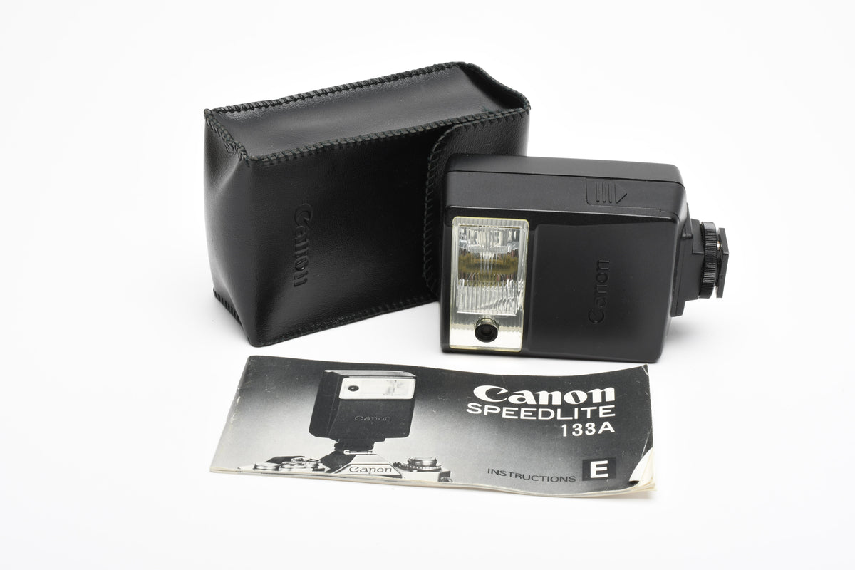 Canon 133A Speedlite flash, Tested, Great, w/Case+Manual