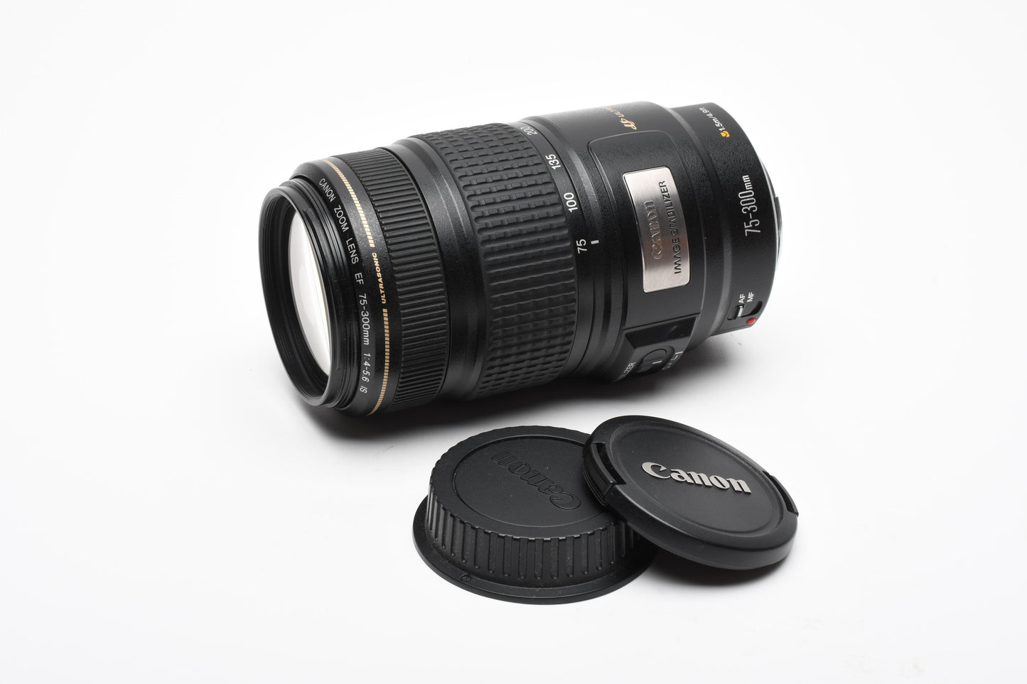 Canon EF 75-300mm f4-5.6 IS USM zoom lens, Caps, Very clean