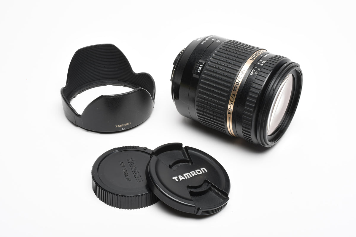 Tamron AF 18-270mm f3.5-6.3 Di II VC Zoom Lens B008 for Nikon w/Hood