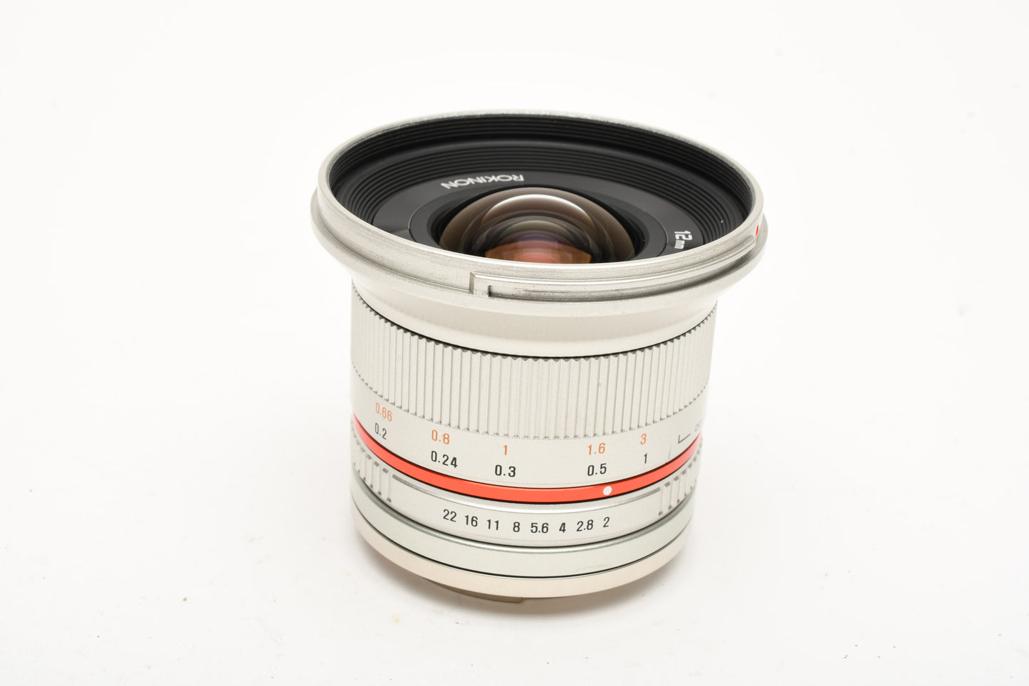 Rokinon 12mm f2 NCS CS Lens for Sony E-Mount Silver, w/Hood