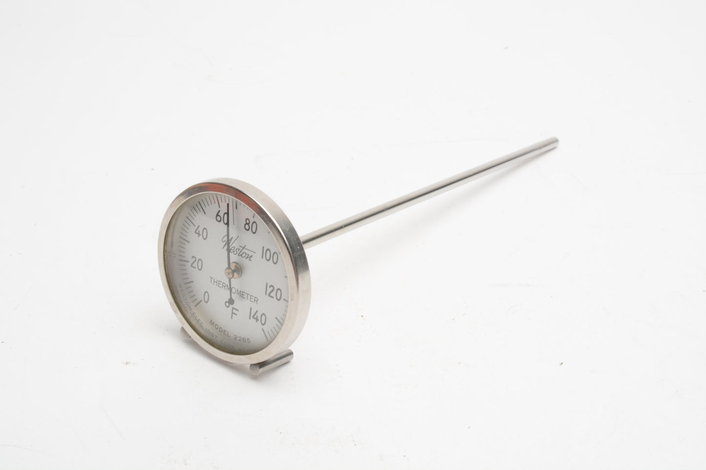 Weston Dial Thermometer Model 2265 (~6" long, ~1.75" dial), Mint-