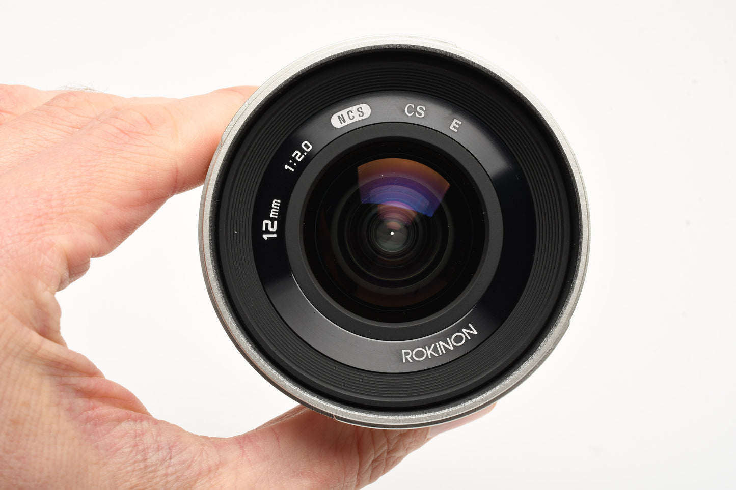 Rokinon 12mm f2 NCS CS Lens for Sony E-Mount Silver, w/Hood
