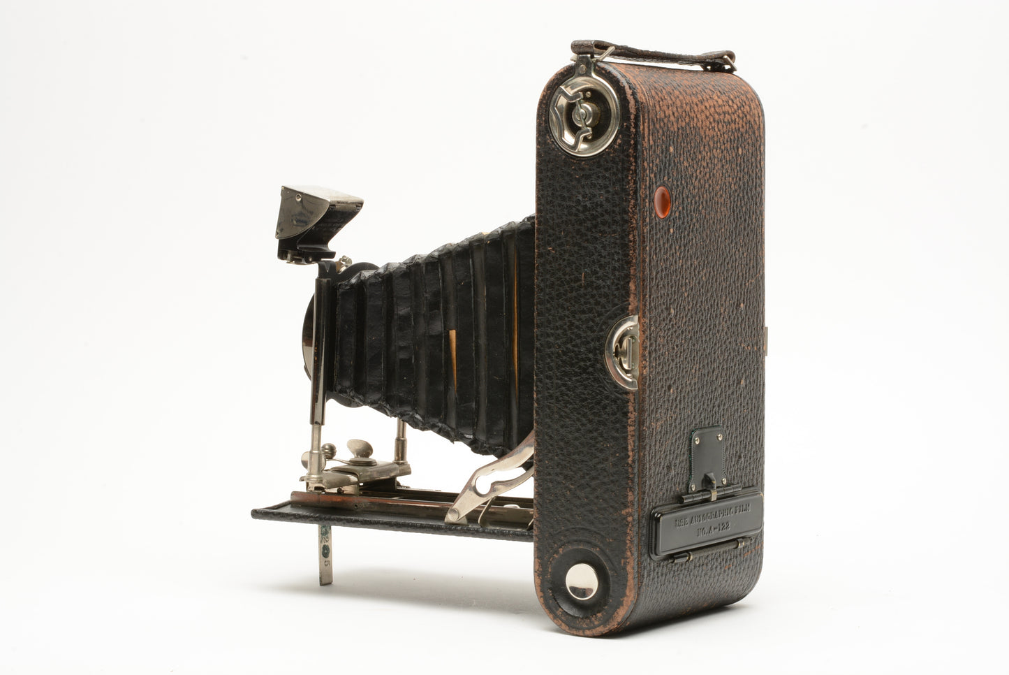 Kodak Autographic 3A folding bellows camera w/Leather case, very nice!