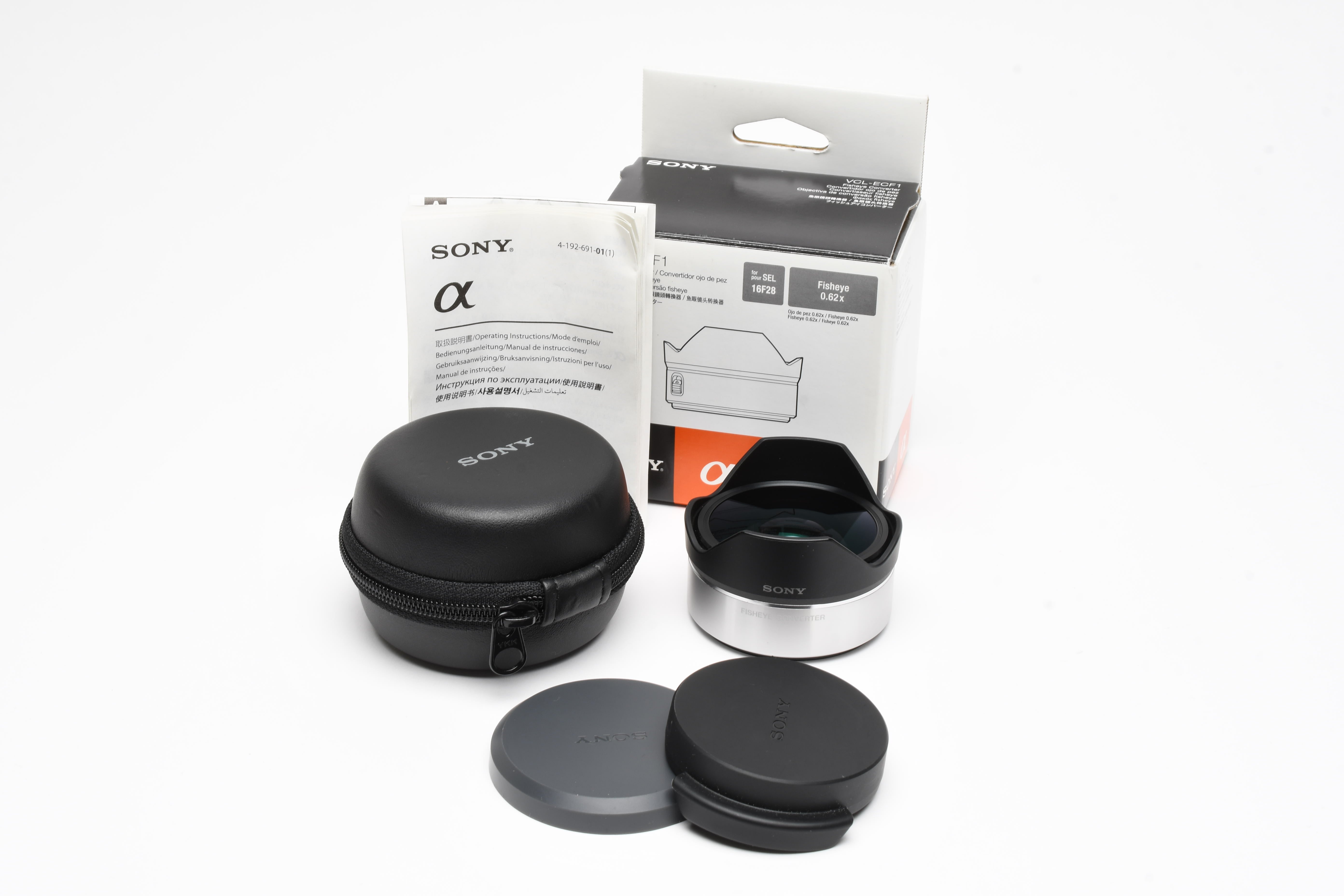 Sony VCL-ECF1 .62X Fisheye Converter w/Caps and case, Mint, Boxed ...