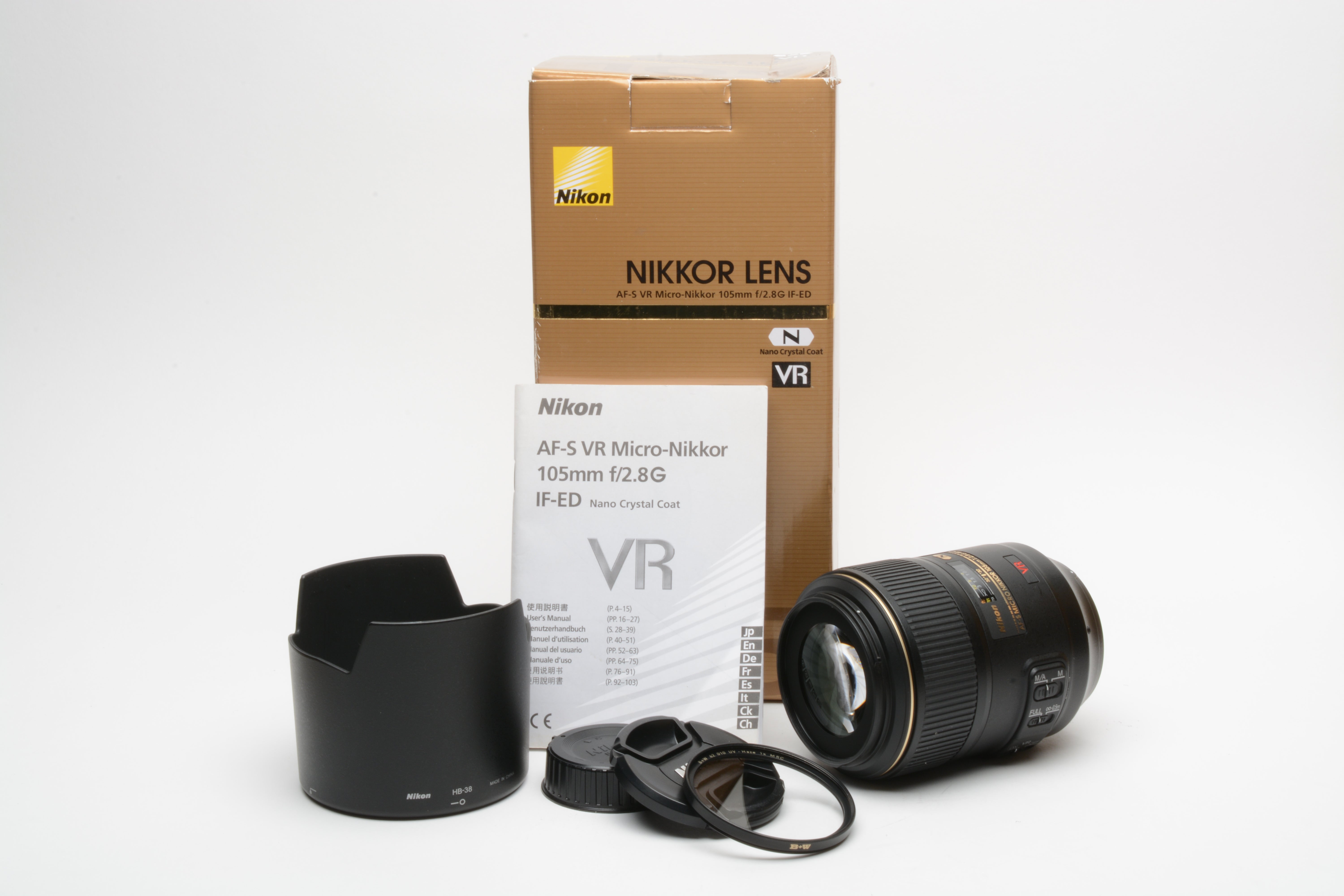 Nikon AF-S VR Micro-NIKKOR 105mm f/2.8G IF-ED MFR# 2160 Mint Boxed