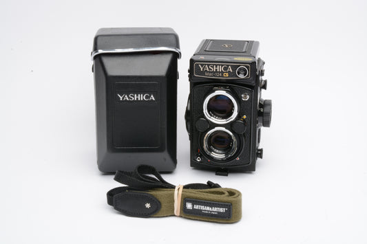 Yashica-mat 124G TLR camera, case, strap, new seals, fully tested, Great!
