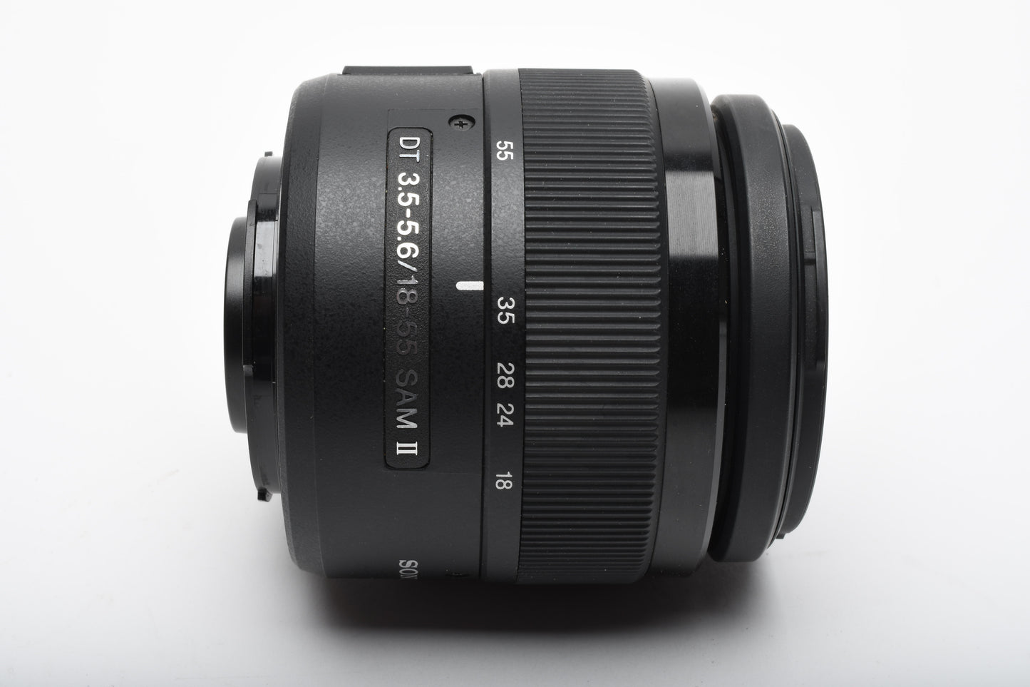 Sony DT 18-55mm f3.5-5.6 II zoom lens, Caps, Stiff zoom, still great