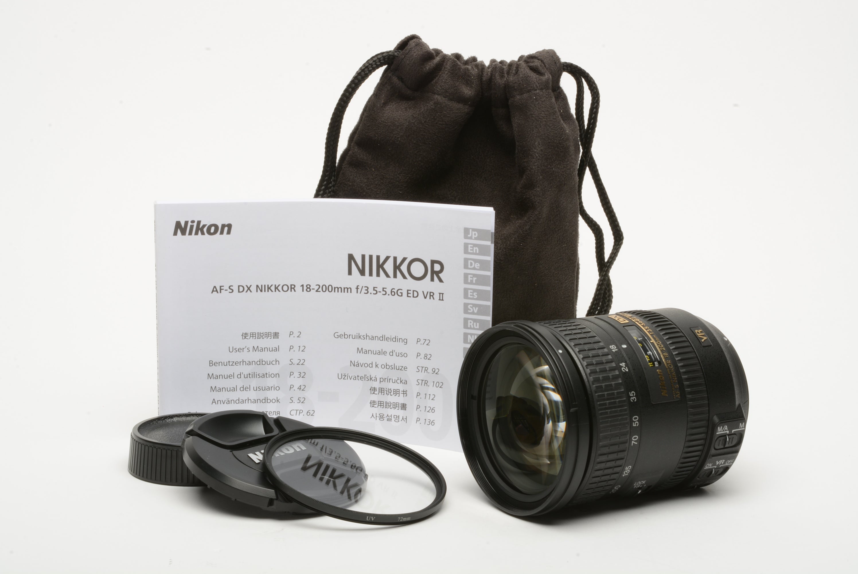 Nikon AF-S Nikkor 18-200mm f3.5-5.6G ED II Ed VR DX zoom lens