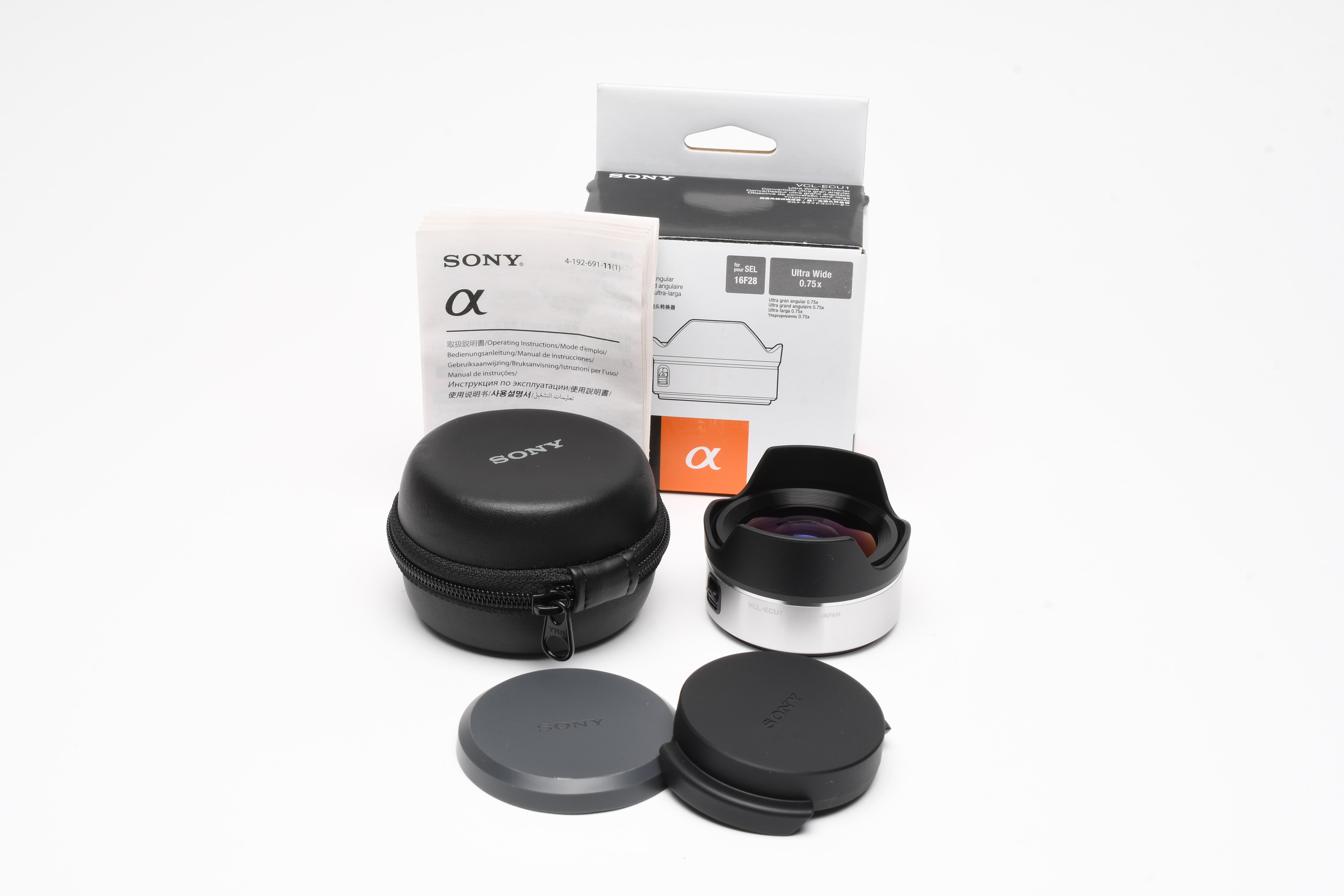 Sony VCL-ECU1 .75X Ultra Wide Converter w/Caps and case, Mint, Boxed ...