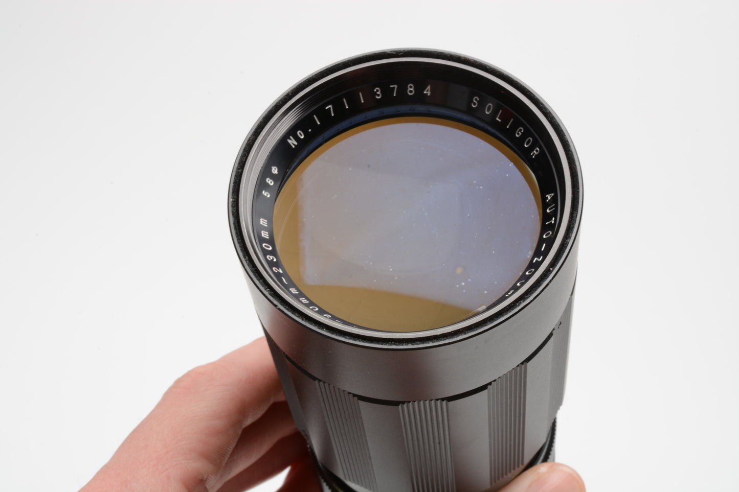 Soligor 90-230mm f4.5 Nikon F mount 2-touch zoom lens, clean, w/Caps + Case