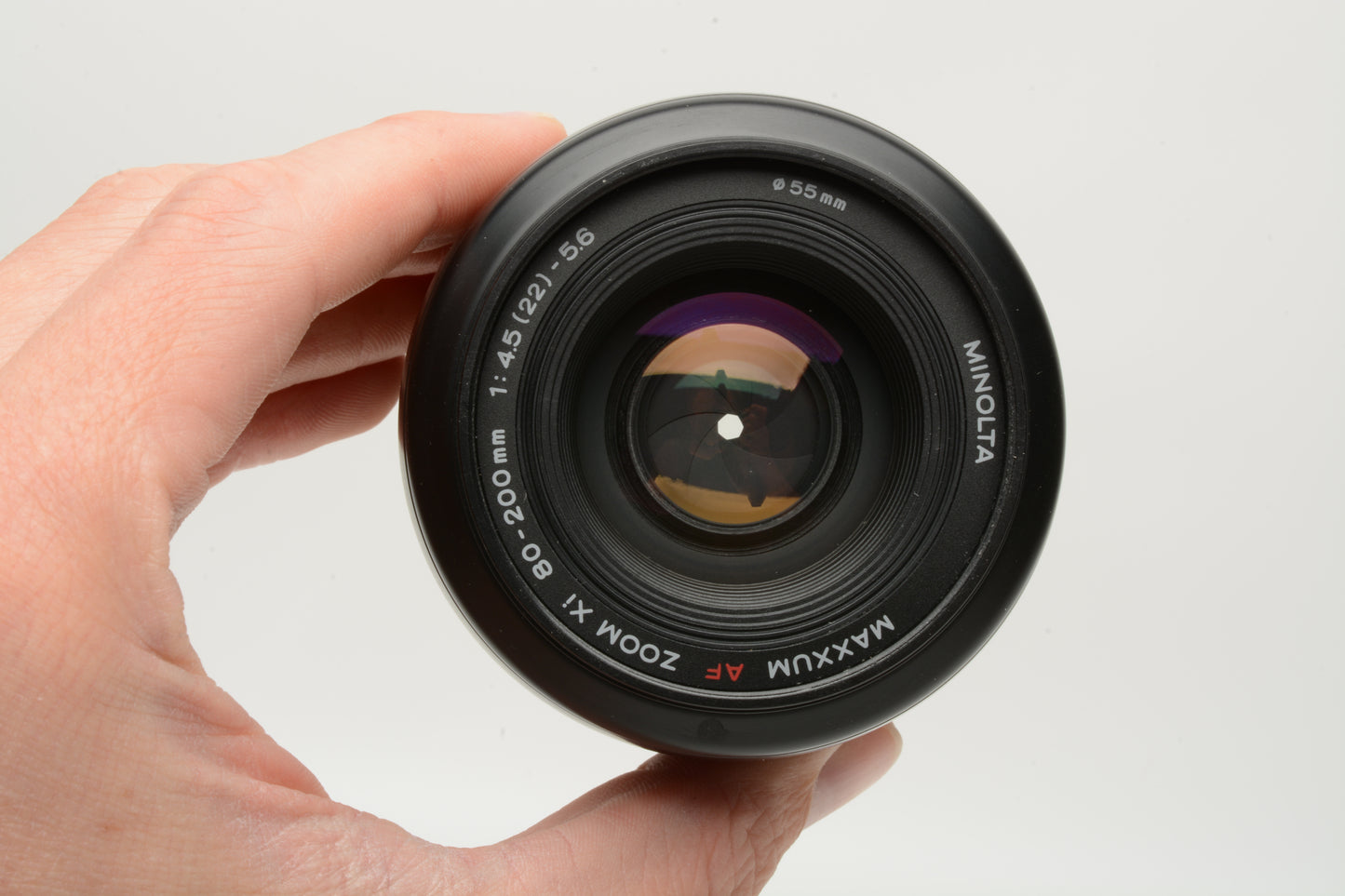 Minolta Maxxum AF 80-200mm f4.5-5.6 Xi Zoom, Hood, UV, Mint-