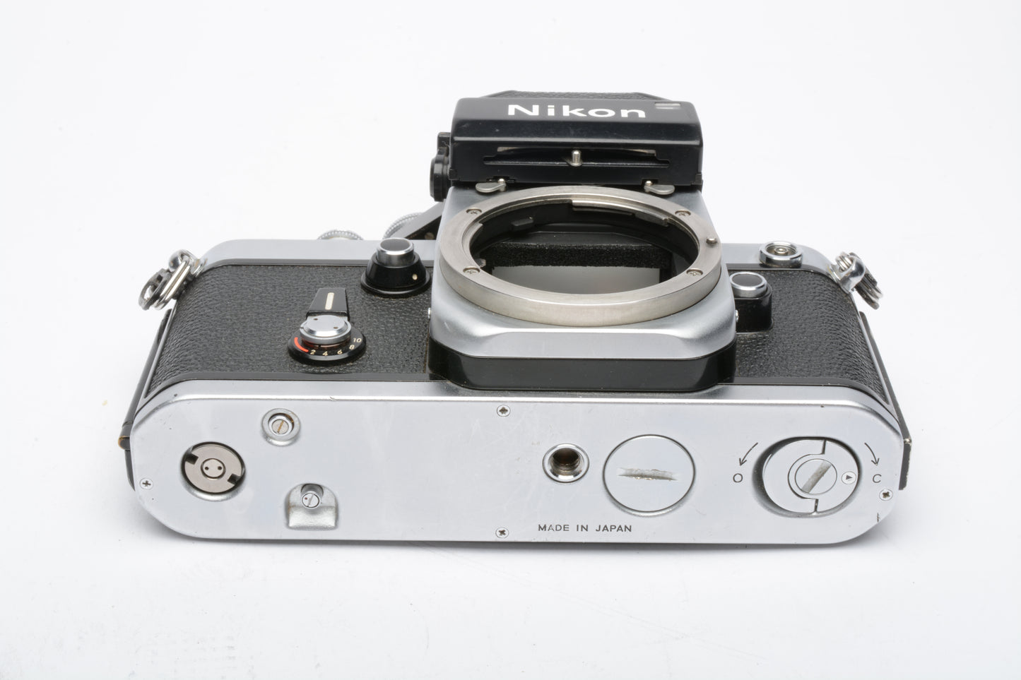 Nikon F2 35mm SLR body w/DP-1 finder, clean & accurate, New seals