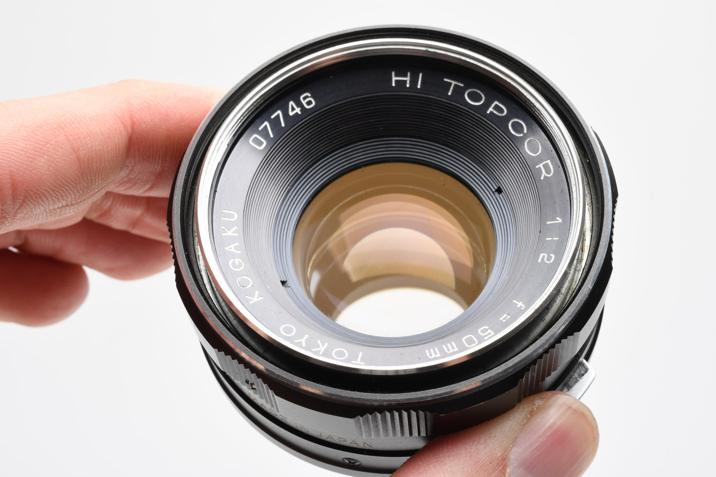 Topcon Hi Topcor 50mm f2 Lens Tokyo Kogaku w/Caps + Fitted case