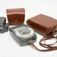 Gossen Lunasix 3 Incident Light Meter, Cases + variable angle attachment, Clean!