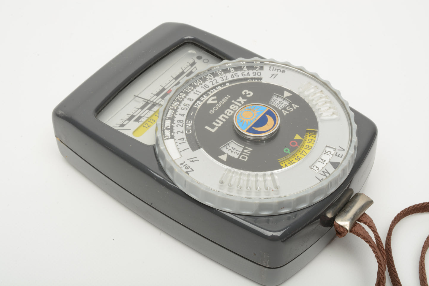 Gossen Lunasix 3 Incident Light Meter, Cases + variable angle attachment, Clean!