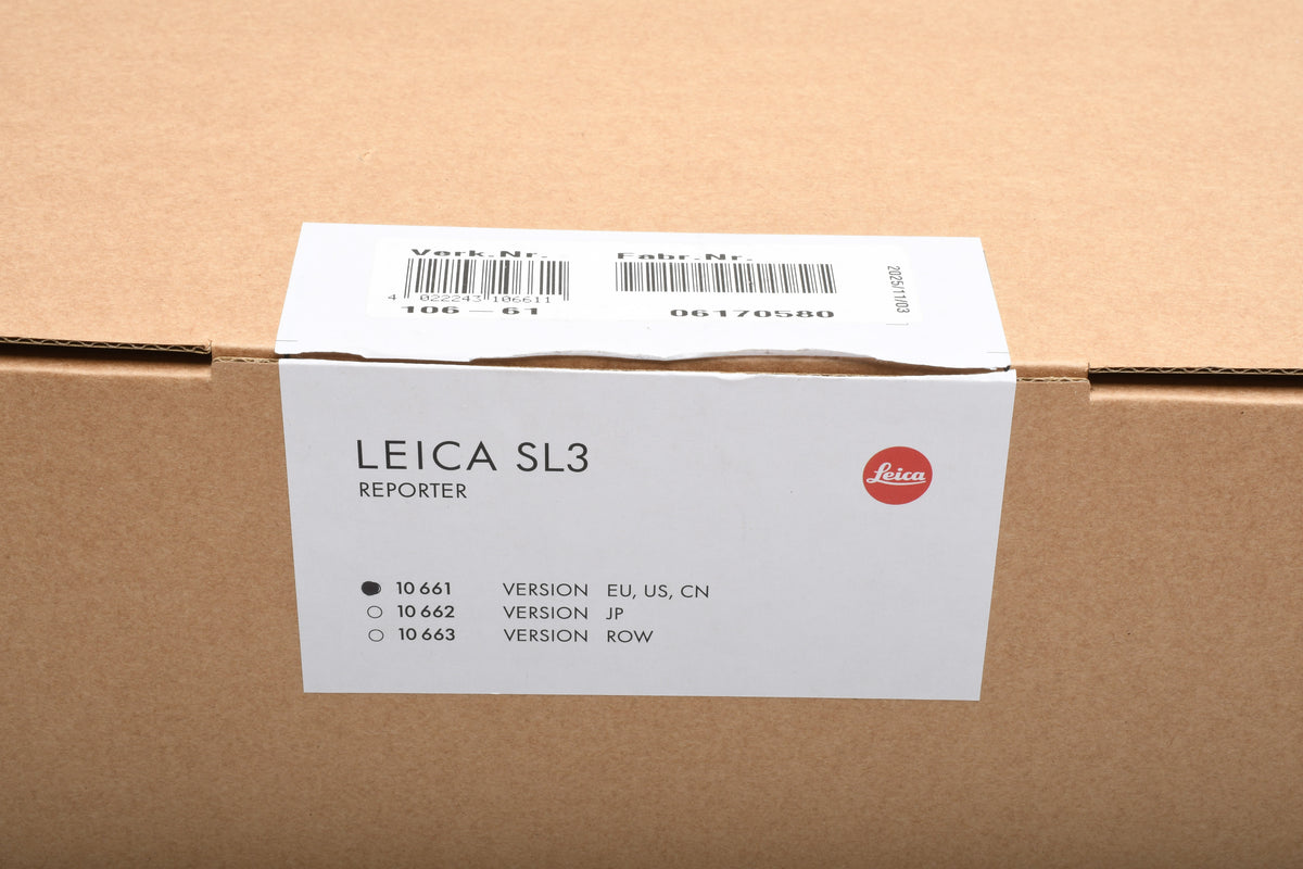 Leica SL3 Reporter Mirrorless Camera Mint, w/Leica USA Warranty, Complete