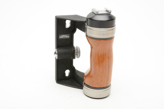 Asahi Pentax genuine wood hand grip for 6x7 67 II cameras, Mint-