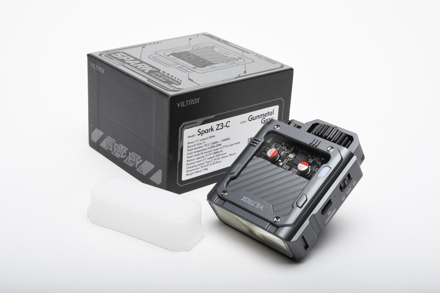 Viltrox Spark Z3-C TTL Mini Flash for Canon Camera Gunmetal Gray Mint-