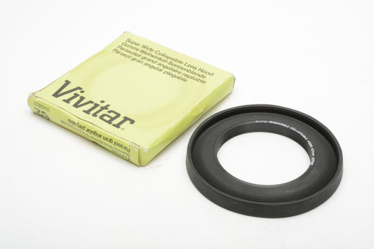 Vivitar 62mm Super wide collapsible lens hood, NIB