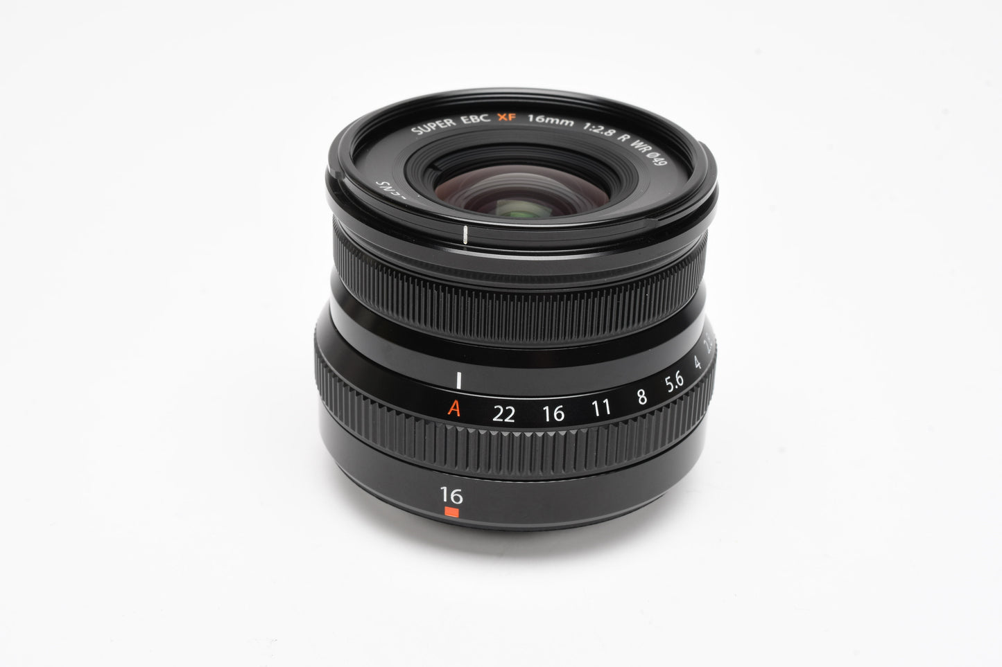 Fujifilm Super EBC XF 16mm f2.8 R WR Aspherical lens, X Mount + Hood, Mint-