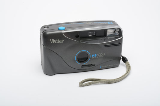 Vivitar PS60DB 35mm Point&Shoot camera Focus-Free, clean, tested