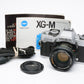 Minolta XG-M 35mm SLR w/50mm f1.7 lens, strap, cap, manual, New seals, tested