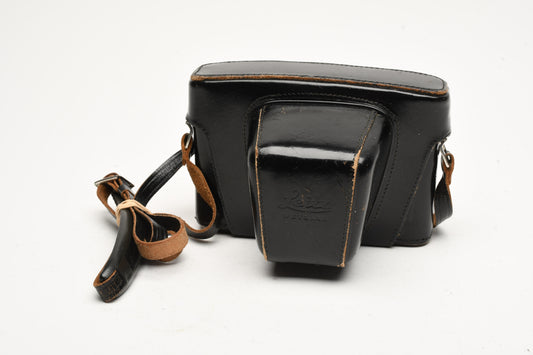 Leica Leitz M4 black eveready leather case, Nice & Clean, w/strap