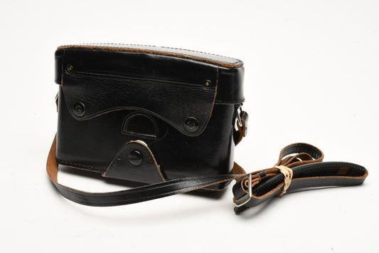 Leica Leitz M4 black eveready leather case, Nice & Clean, w/strap