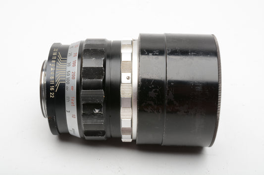 Leica Leitz Telyt 200mm F4 Prime Telephoto Lens for Visoflex + UV and caps