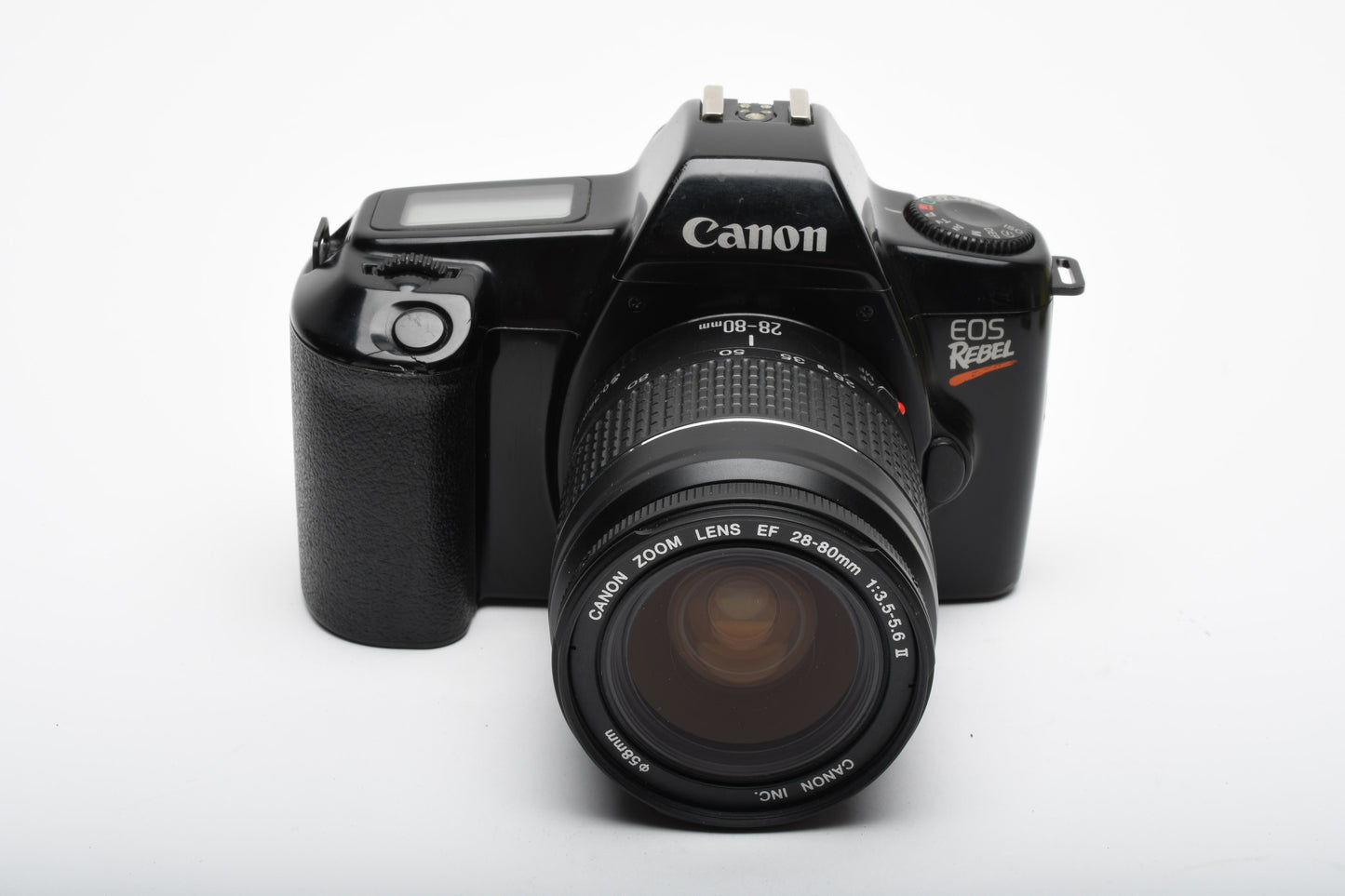 Canon EOS Rebel 35mm SLR EF 28-80mm F3.5-5.6 II, strap+manual, Great