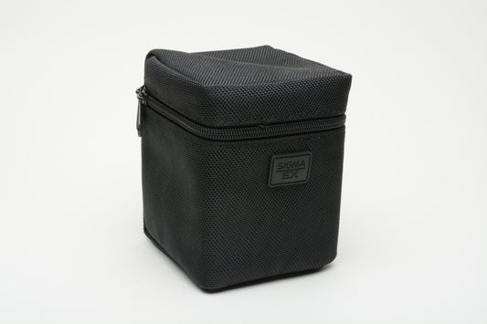 Sigma padded lens case ~5" tall, 4" square, very clean (Black)